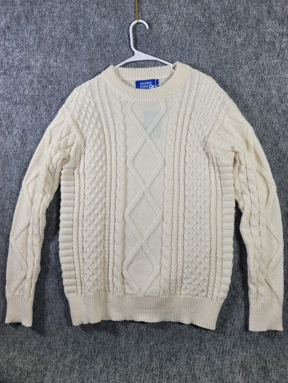 Aelfric Eden Rory Gilmore Cable Knit Sweater NWT Cream White Pullover Small
